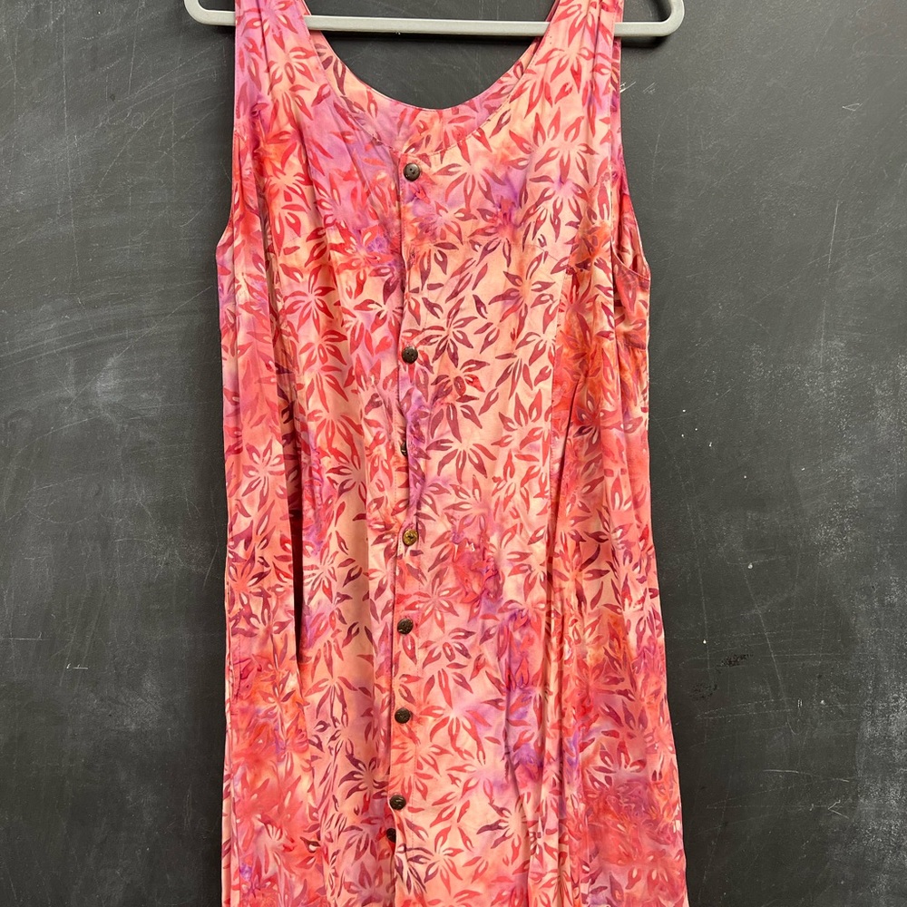 Floral Pink Sleeveless Dress